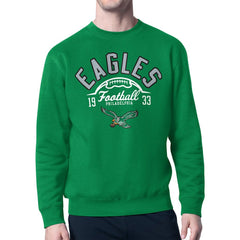 Starter Team Retro Logo Fleece Tri-Blend Pullover Sweatshirt - Philadelphia Eagles Pullover