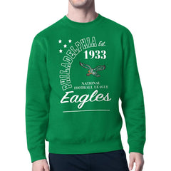 Starter Team Retro Logo Fleece Tri-Blend Pullover Sweatshirt - Philadelphia Eagles Pullover