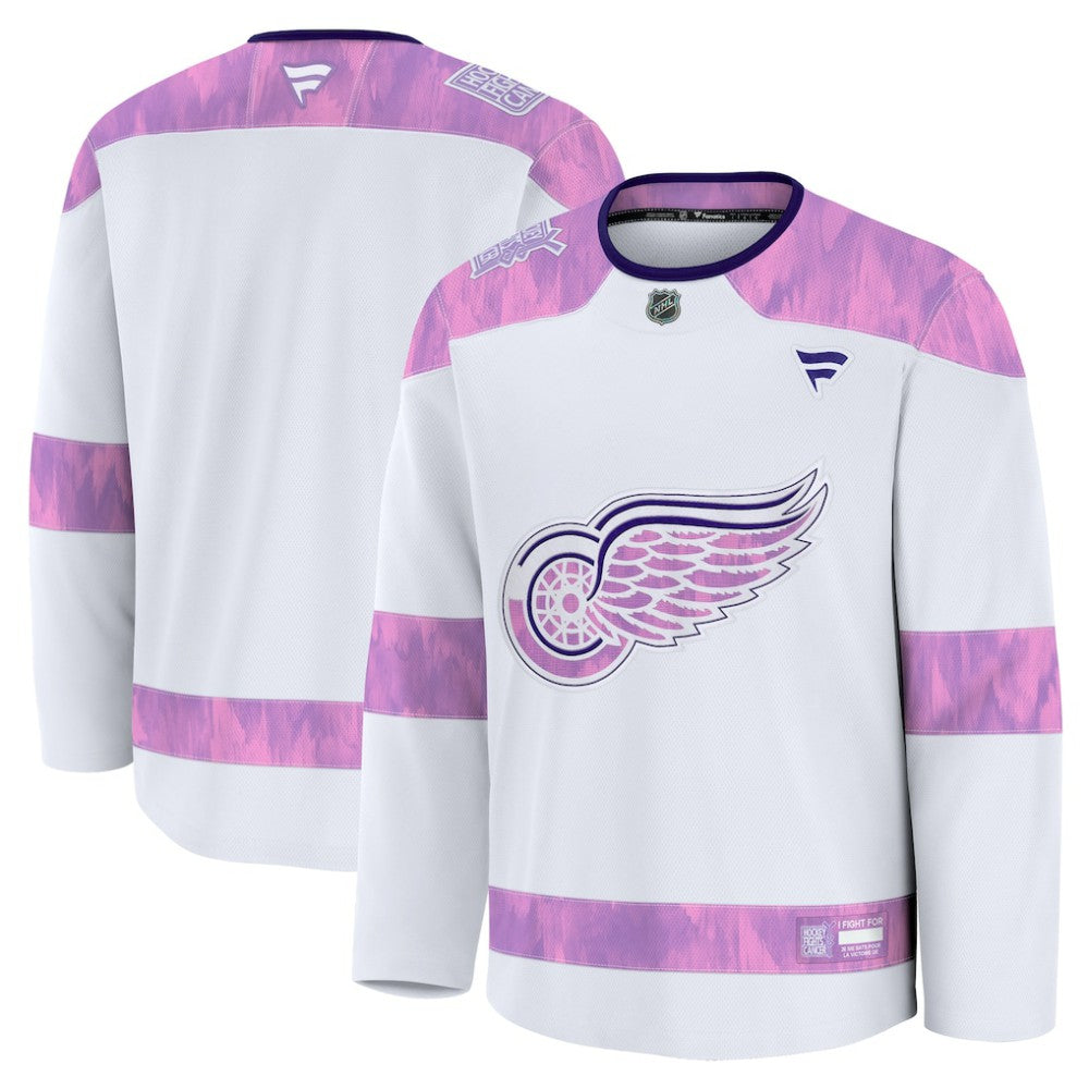 NHL Detroit Red Wings Fanatics 2024 Hockey Fights Cancer Practice Jersey