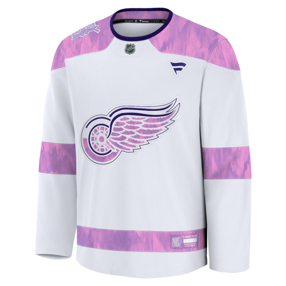 NHL Detroit Red Wings Fanatics 2024 Hockey Fights Cancer Practice Jersey