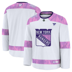 NHL New York Rangers Fanatics 2024 Hockey Fights Cancer Practice Jersey