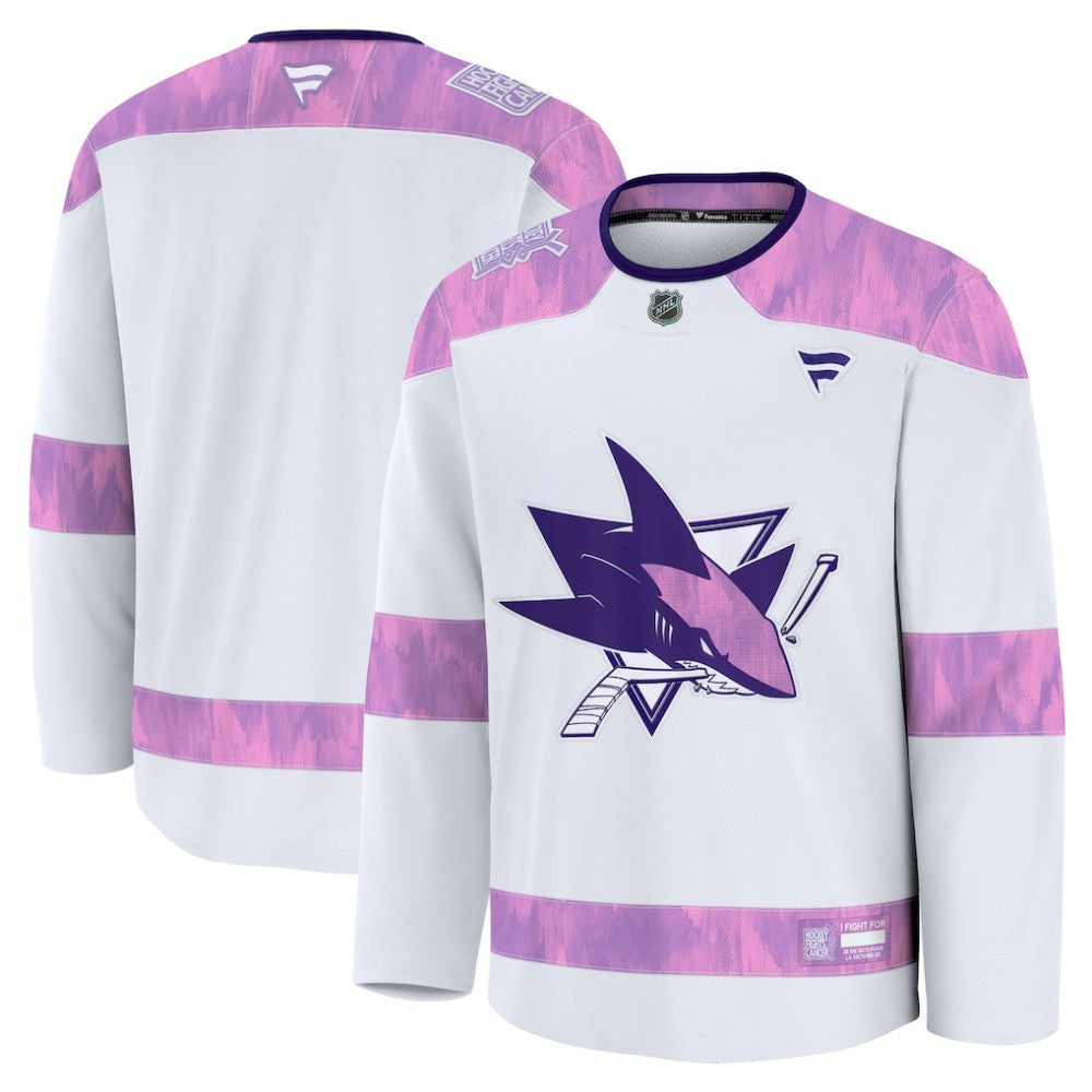 NHL San Jose Sharks Fanatics 2024 Hockey Fights Cancer Practice Jersey