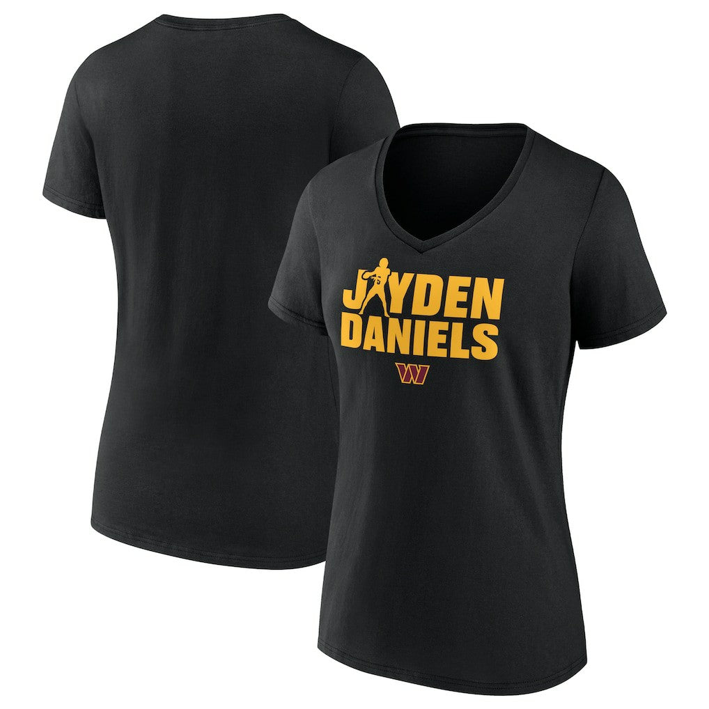 Jayden Daniels  Women's Play Motion T-Shirt - Washington Commanders T-shirts