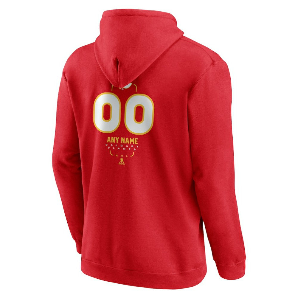 NHL Calgary Flames Personalized Name & Number Midfielder Pullover Hoodie