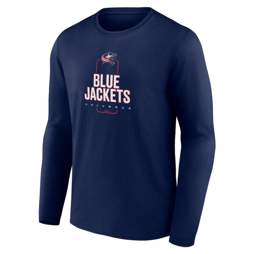 NHL Columbus Blue Jackets Personalized Name & Number Midfielder Long Sleeve T-Shirt