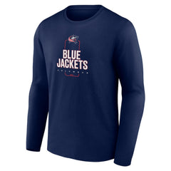 NHL Columbus Blue Jackets Personalized Name & Number Midfielder Long Sleeve T-Shirt