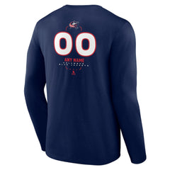 NHL Columbus Blue Jackets Personalized Name & Number Midfielder Long Sleeve T-Shirt