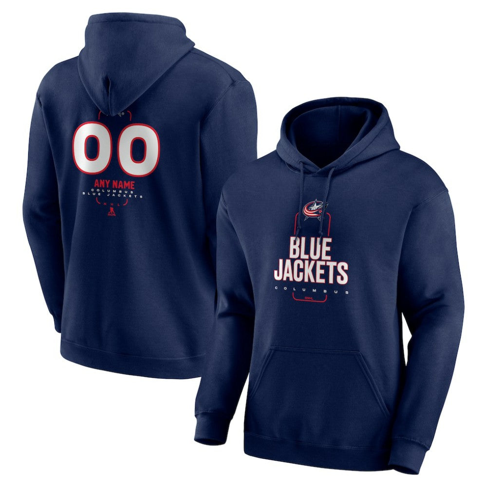 NHL Columbus Blue Jackets Personalized Name & Number Midfielder Pullover Hoodie