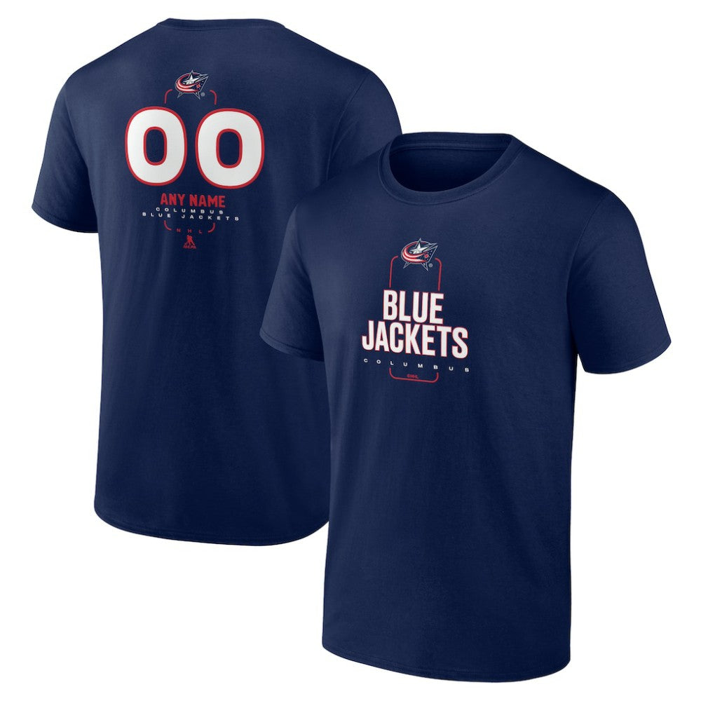 NHL Columbus Blue Jackets Personalized Name & Number Midfielder T-Shirt