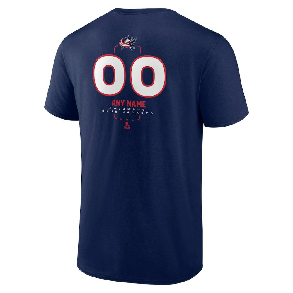 NHL Columbus Blue Jackets Personalized Name & Number Midfielder T-Shirt