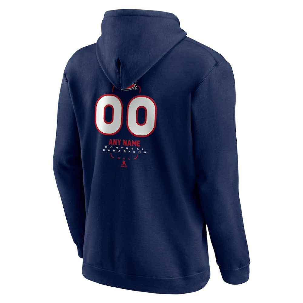 NHL Montreal Canadiens Personalized Name & Number Midfielder Pullover Hoodie