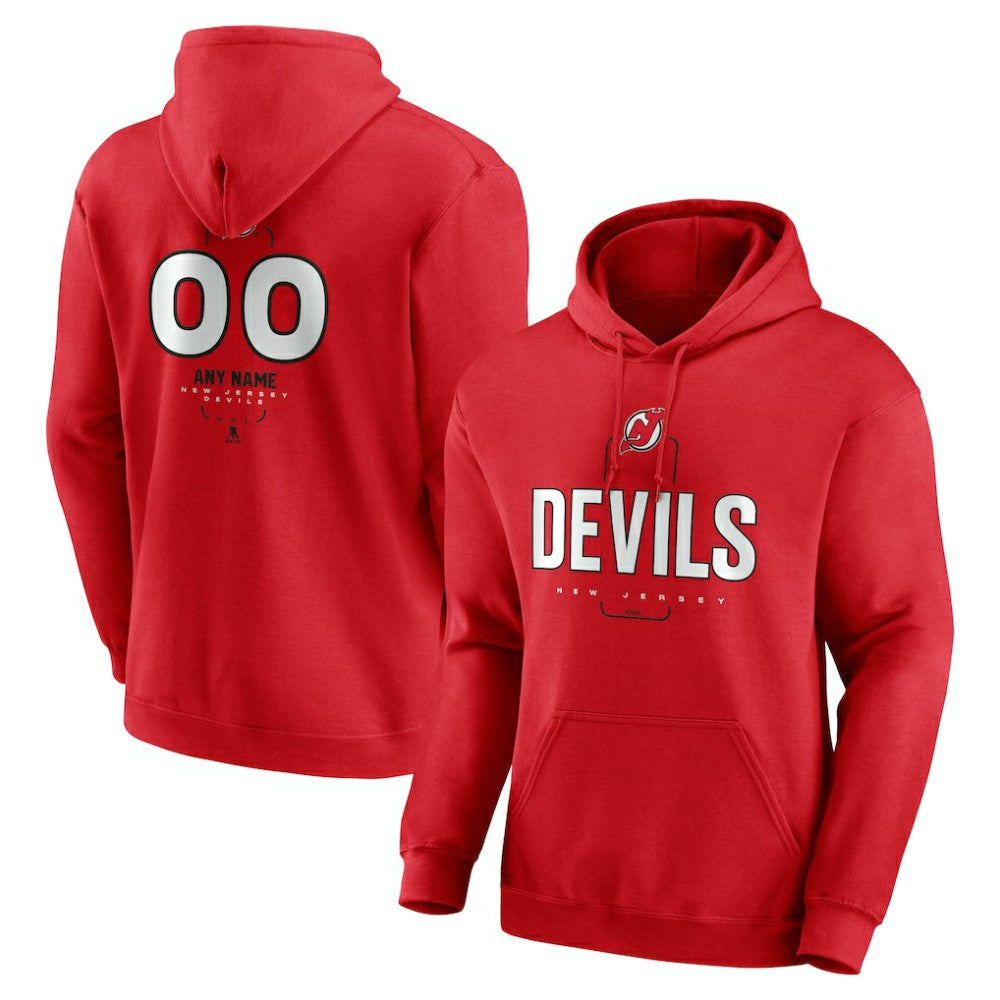 NHL New Jersey Devils Personalized Name & Number Midfielder Pullover Hoodie
