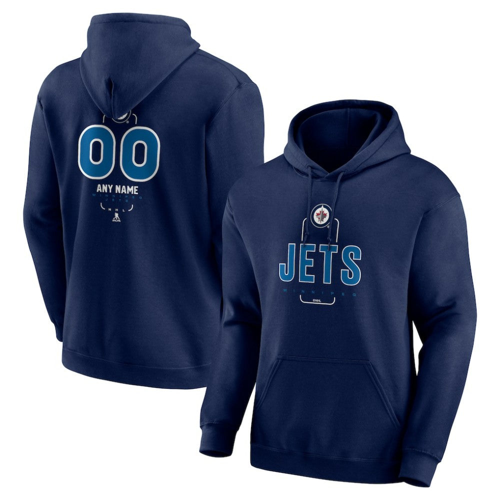NHL Winnipeg Jets Personalized Name & Number Midfielder Pullover Hoodie