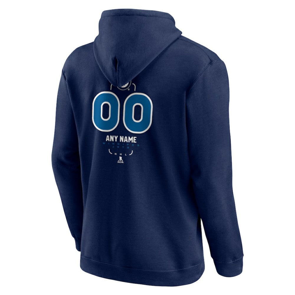 NHL Winnipeg Jets Personalized Name & Number Midfielder Pullover Hoodie