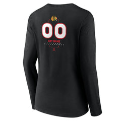 NHL Chicago Blackhawks Women's Personalized Name & Number Midfielder Long Sleeve V-Neck T-Shirt