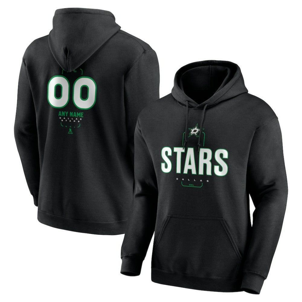 NHL Dallas Stars Personalized Name & Number Midfielder Pullover Hoodie