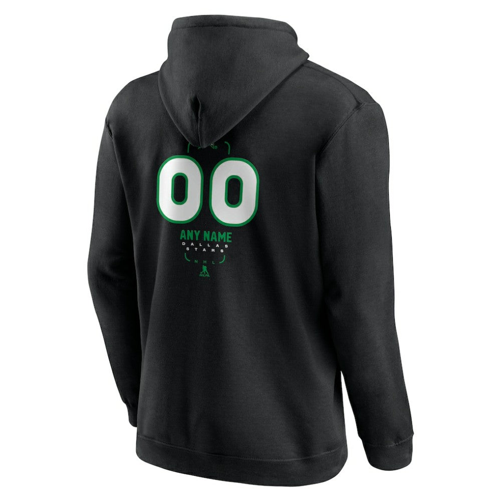NHL Dallas Stars Personalized Name & Number Midfielder Pullover Hoodie