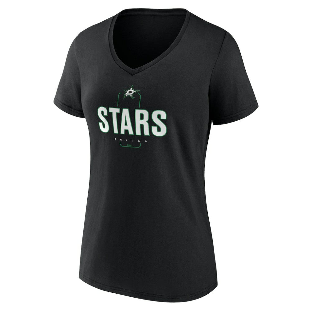 NHL Dallas Stars Women's Personalized Name & Number Midfielder V-Neck T-Shirt
