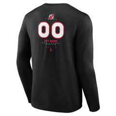 NHL New Jersey Devils Personalized Name & Number Midfielder Long Sleeve T-Shirt