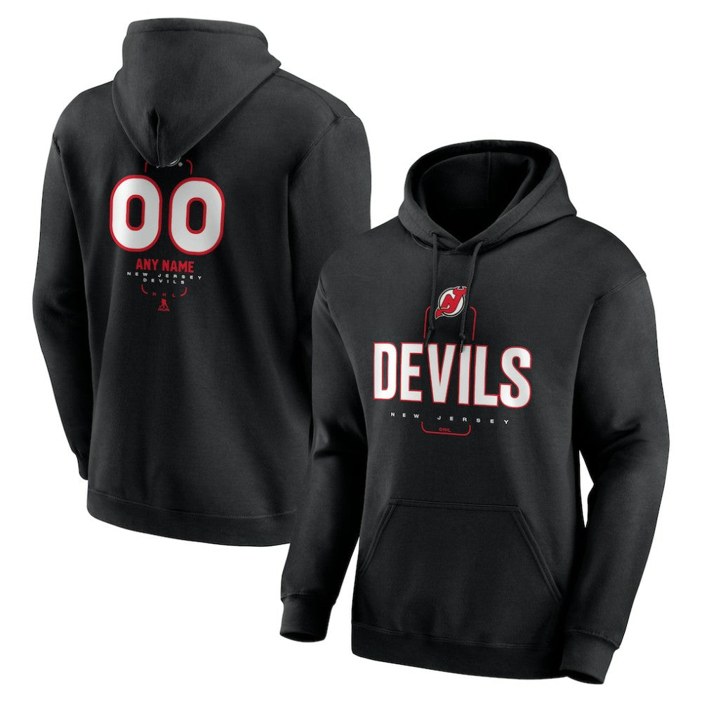 NHL New Jersey Devils Personalized Name & Number Midfielder Pullover Hoodie