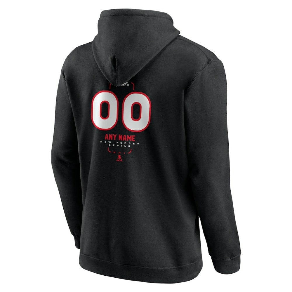 NHL New Jersey Devils Personalized Name & Number Midfielder Pullover Hoodie