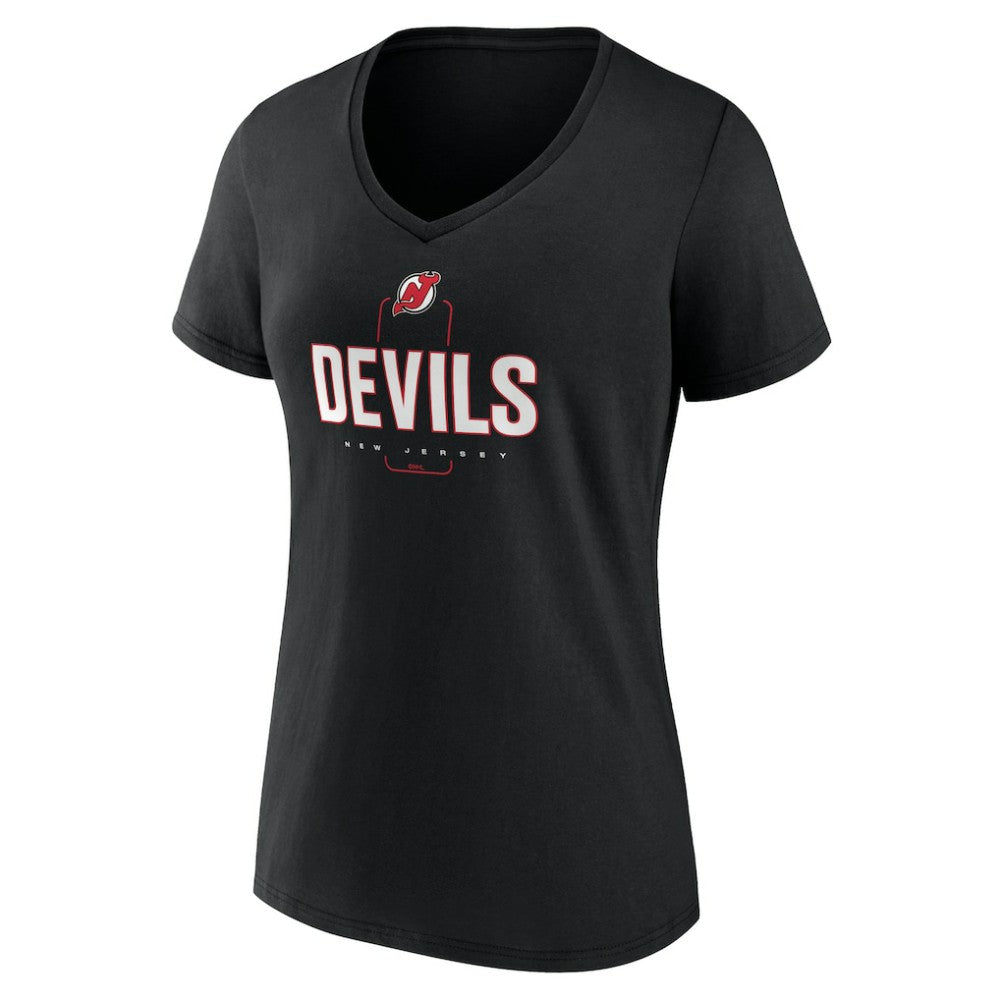 NHL New Jersey Devils Women's Personalized Name & Number Midfielder V-Neck T-Shirt
