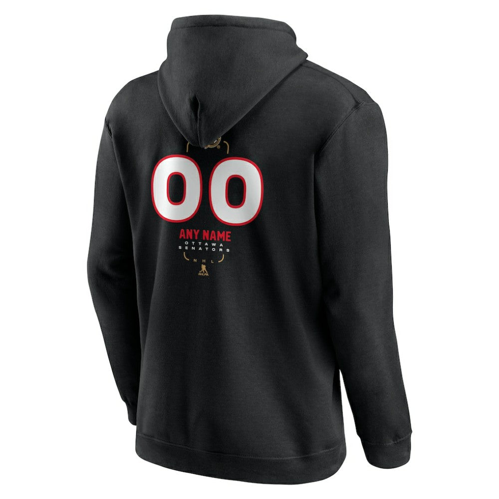 NHL Ottawa Senators Personalized Name & Number Midfielder Pullover Hoodie