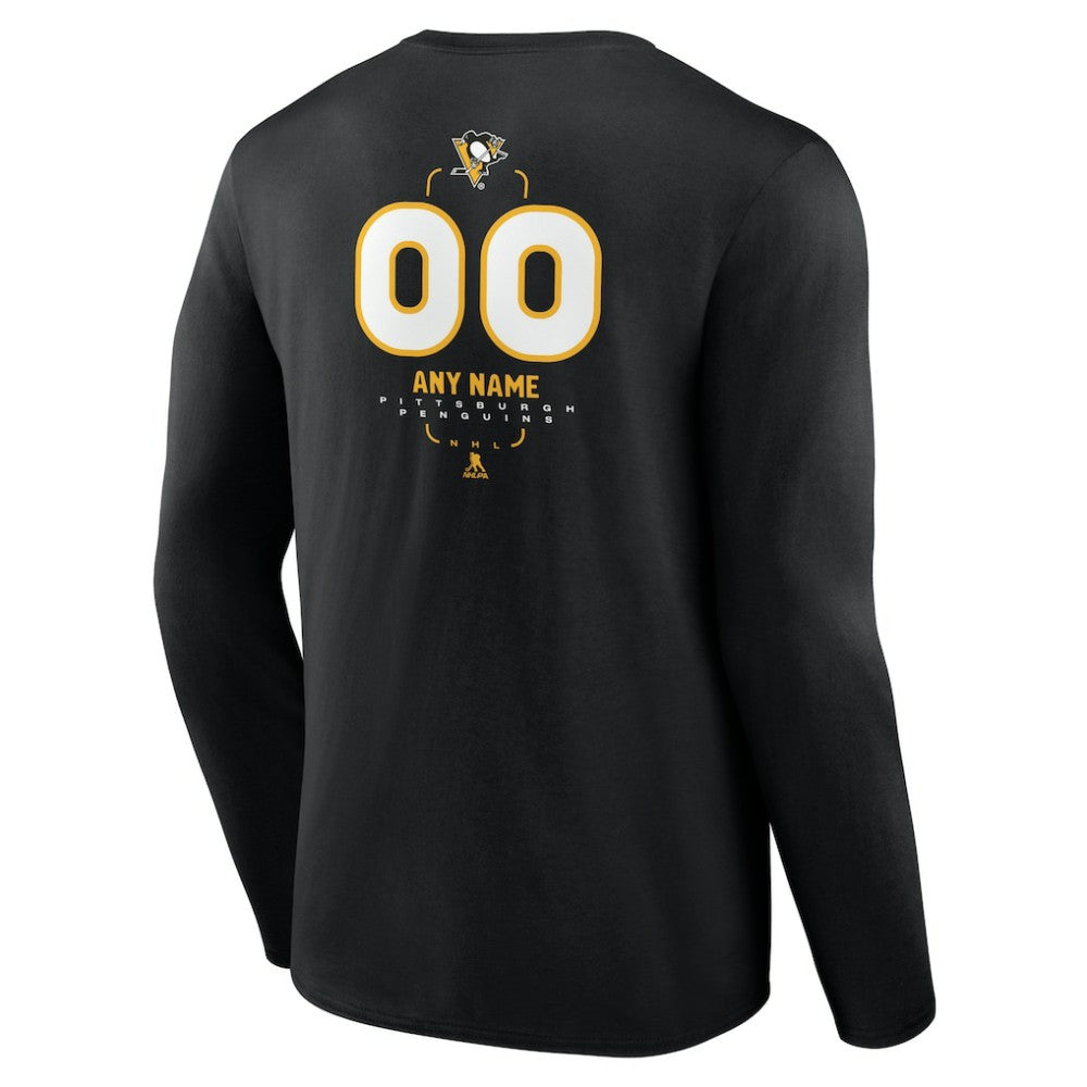 NHL Pittsburgh Penguins Personalized Name & Number Midfielder Long Sleeve T-Shirt