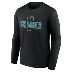 NHL San Jose Sharks Personalized Name & Number Midfielder Long Sleeve T-Shirt