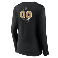 NHL Vegas Golden Knights Women's Personalized Name & Number Midfielder Long Sleeve V-Neck T-Shirt