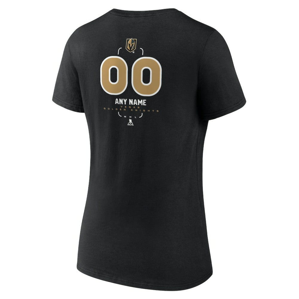NHL Vegas Golden Knights Women's Personalized Name & Number Midfielder V-Neck T-Shirt