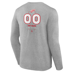 NHL Detroit Red Wings Personalized Name & Number Midfielder Long Sleeve T-Shirt