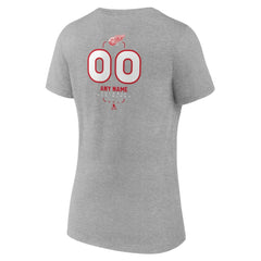 NHL Detroit Red Wings Women's Personalized Name & Number Midfielder V-Neck T-Shirt