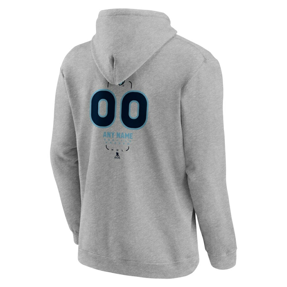 NHL Seattle Kraken Personalized Name & Number Midfielder Pullover Hoodie