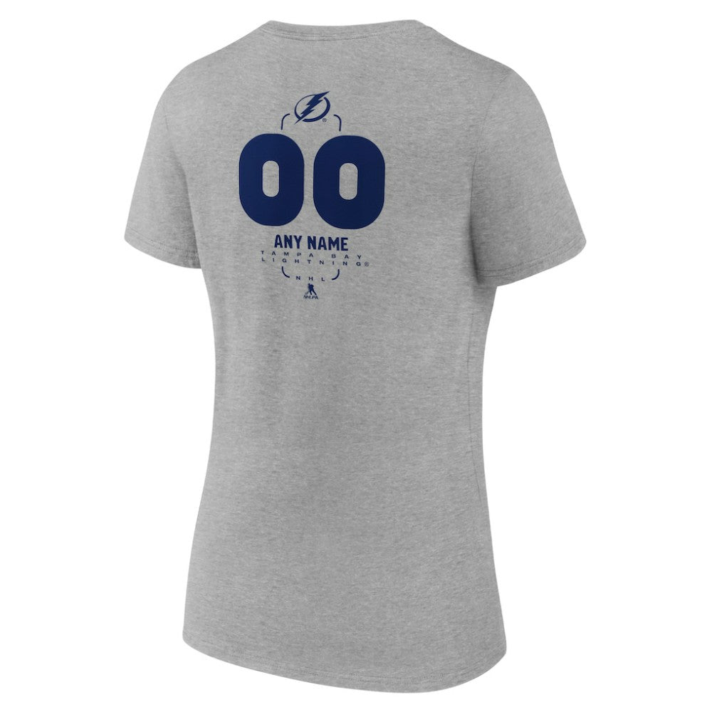 NHL Tampa Bay Lightning Women's Personalized Name & Number Midfielder V-Neck T-Shirt
