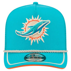 Vintage Team Rope A-Frame Trucker 9FIFTY Snapback Hat - Miami Dolphins Hats