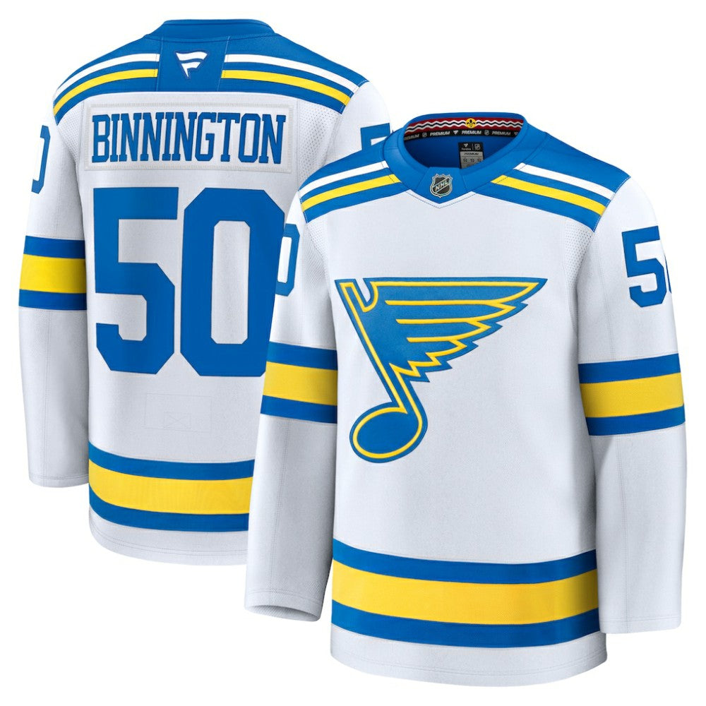 NHL Jordan Binnington St. Louis Blues Fanatics Away Premium Player Jersey