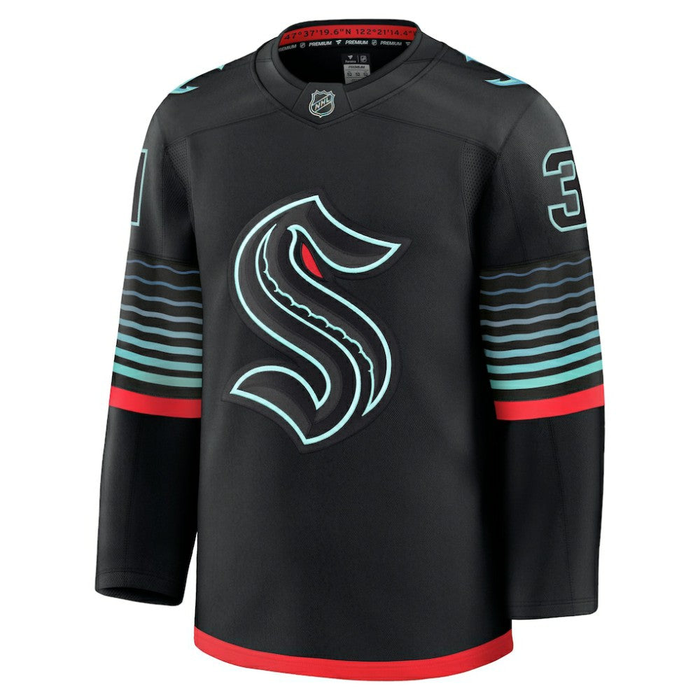 NHL Philipp Grubauer Seattle Kraken Fanatics Alternate Premium Player Jersey