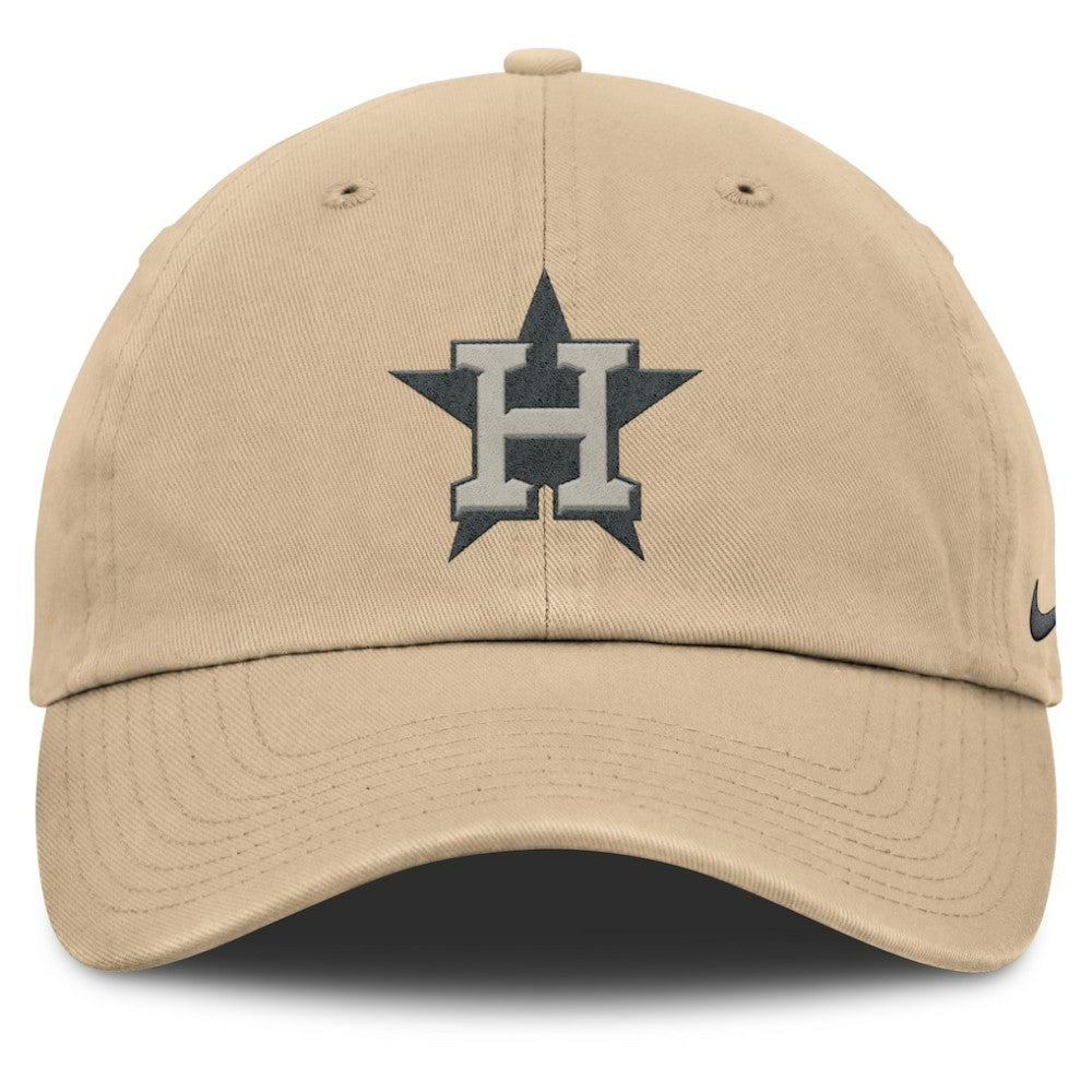 Khaki Houston Astros Nike Club Adjustable Hat