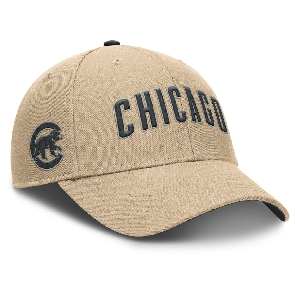 Khaki Chicago Cubs Nike Rise Adjustable Hat