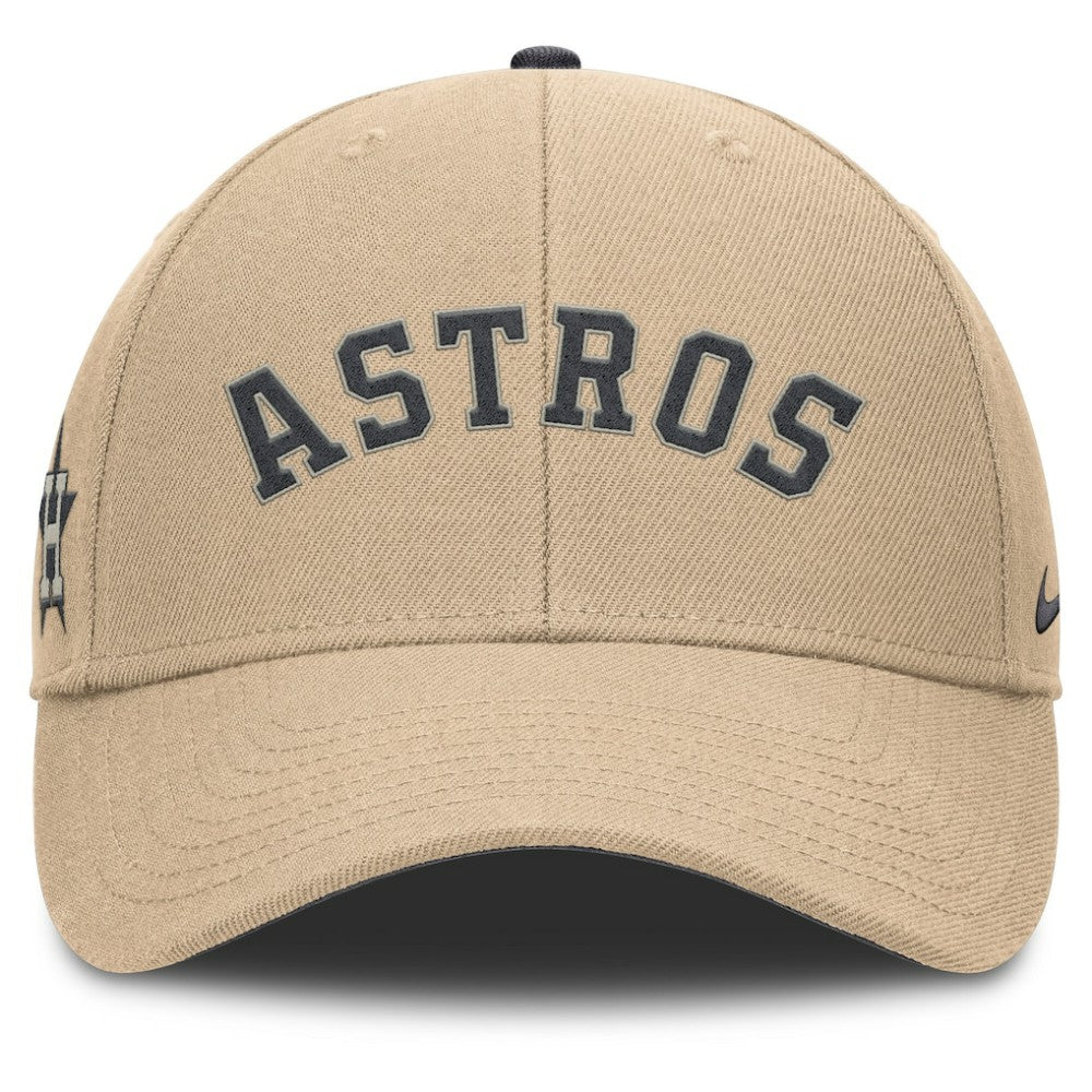 Khaki Houston Astros Nike Rise Adjustable Hat