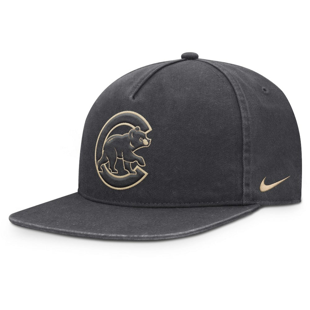 Anthracite Chicago Cubs Nike Monotone Pro Adjustable Hat