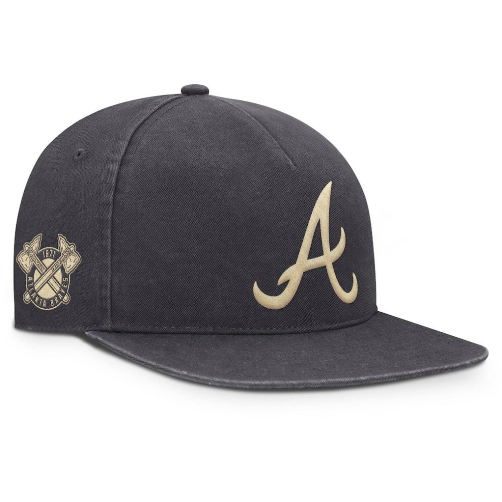 Anthracite Atlanta Braves Nike Monotone Pro Adjustable Hat