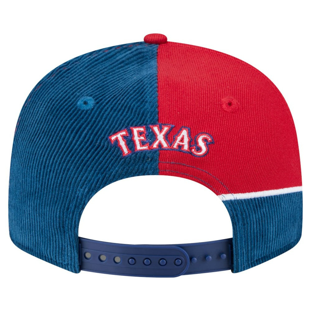 Royal/Red Texas Rangers New Era Retro Split Corduroy Snapback Hat