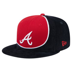 Navy/Red Atlanta Braves New Era Retro Split Corduroy Snapback Hat