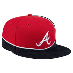 Navy/Red Atlanta Braves New Era Retro Split Corduroy Snapback Hat