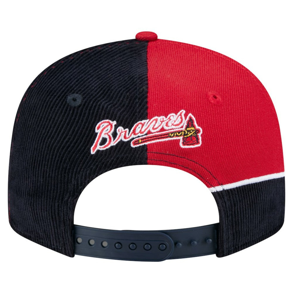 Navy/Red Atlanta Braves New Era Retro Split Corduroy Snapback Hat