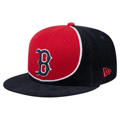 Navy/Red Boston Red Sox New Era Retro Split Corduroy Snapback Hat