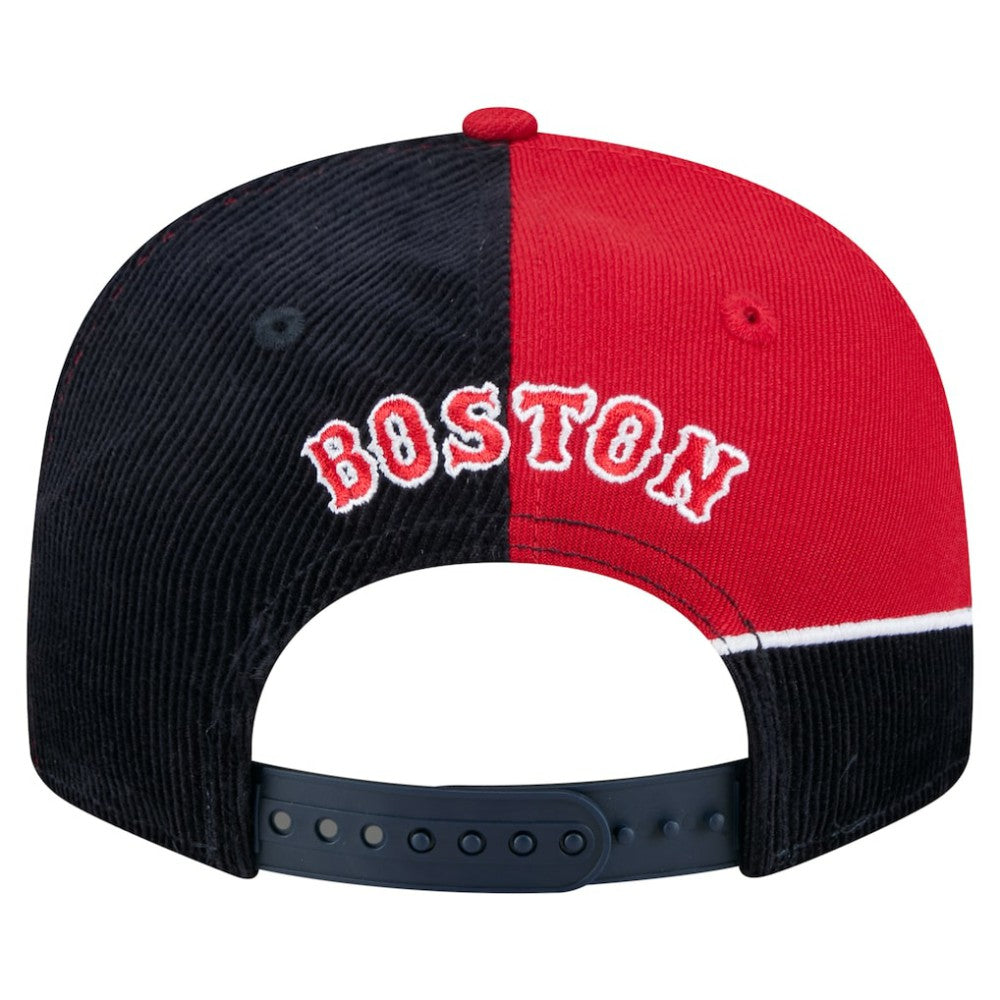 Navy/Red Boston Red Sox New Era Retro Split Corduroy Snapback Hat