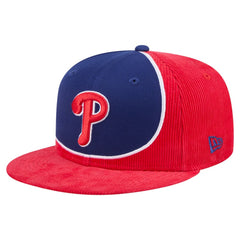 Red/Royal Philadelphia Phillies New Era Retro Split Corduroy Snapback Hat
